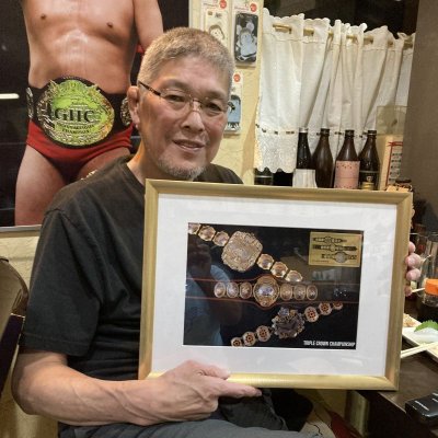 画像10: ★今なら【天龍源一郎】サイン入り！★三冠ベルトメモリアルパネル（ゴールドメタルプレート付き）mana