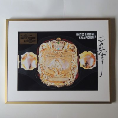 画像3: ★今なら【天龍源一郎】サイン入り！★三冠ベルトメモリアルパネル（ゴールドメタルプレート付き）mana