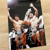 ★事務所移転企画【最大50％OFF】!!★イベント限定藤波辰爾＆木村健悟寄せ書きサイン入り生写真D